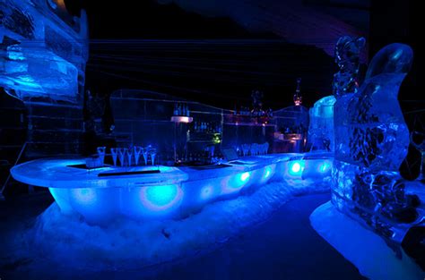 Experience the thrill of sipping cocktails in an ice glass at Reykjavik's ice lounge.